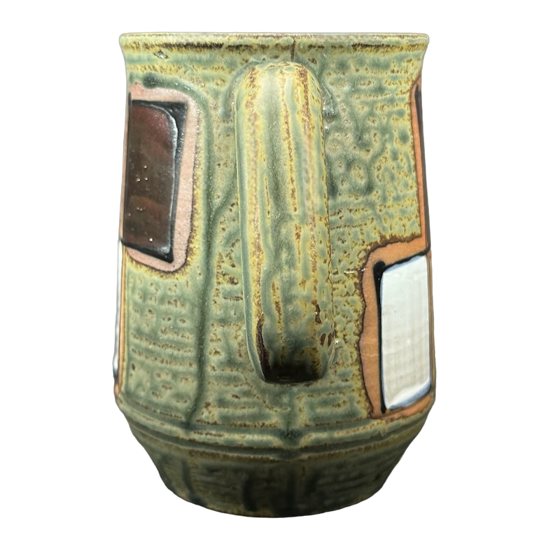 Abstract Rectangles Pattern Pottery Mug