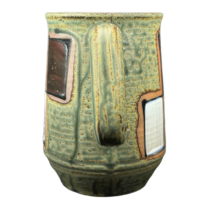 Abstract Rectangles Pattern Pottery Mug