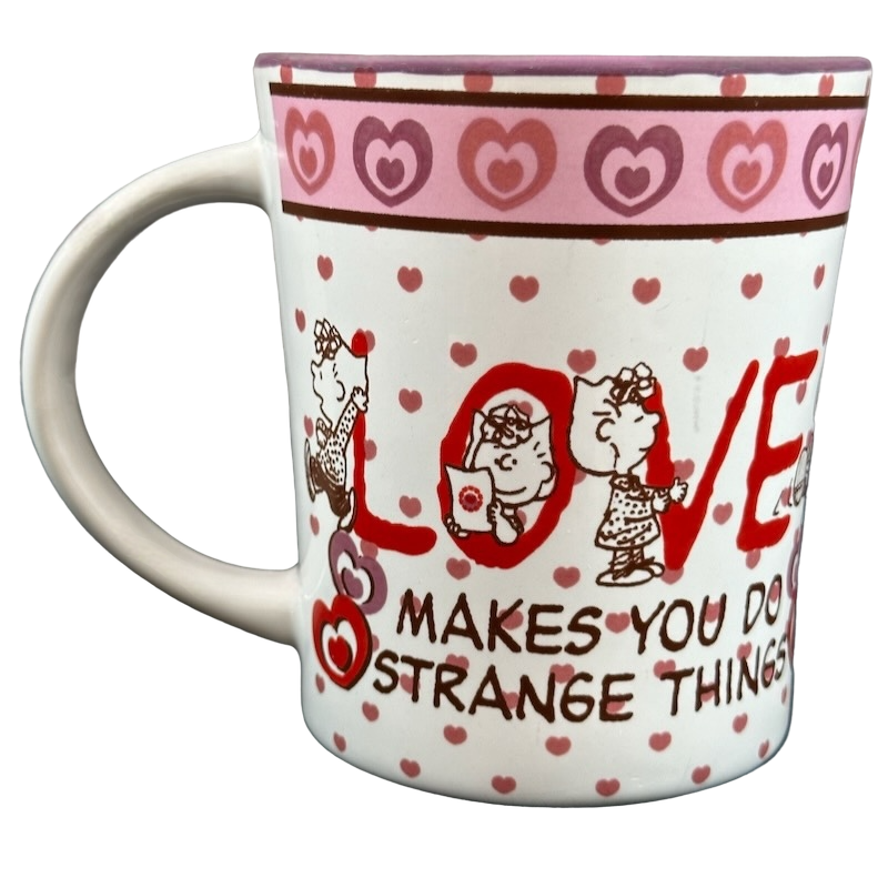 Sally Love Makes You Do Strange Things Hearts Mug Gibson