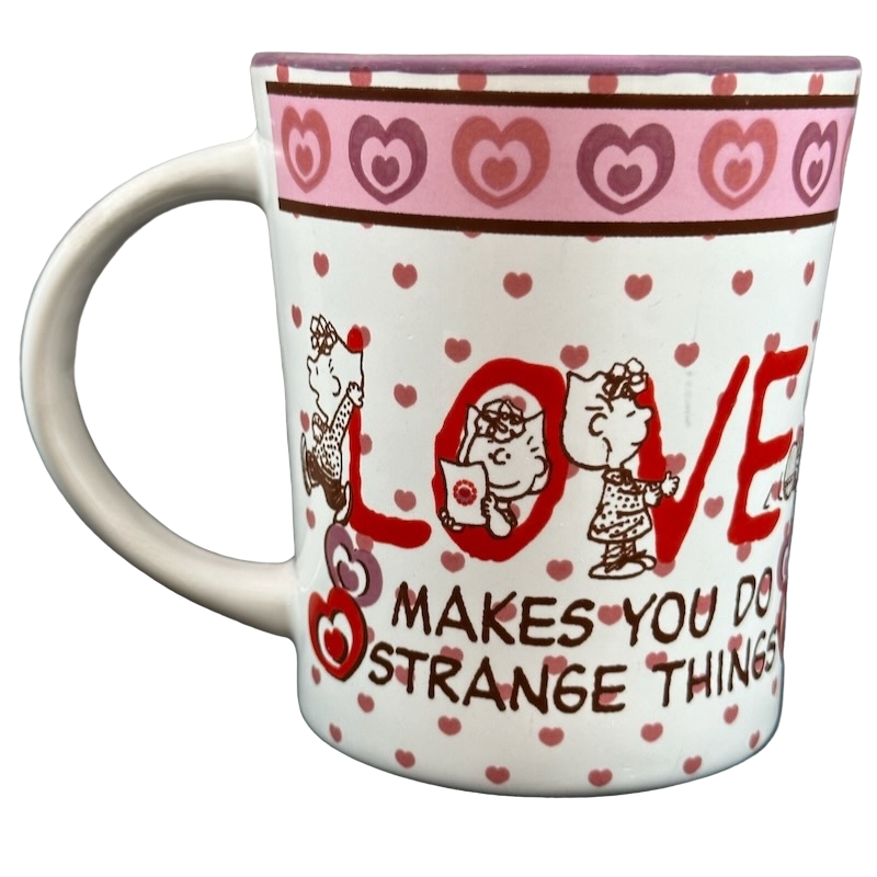 Sally Peanuts Love Makes You Do Strange Things Hearts Mug Gibson