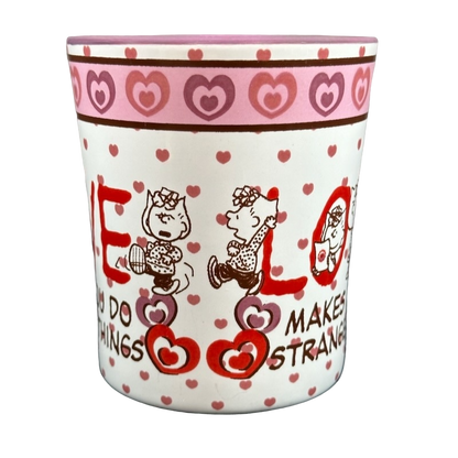 Sally Peanuts Love Makes You Do Strange Things Hearts Mug Gibson