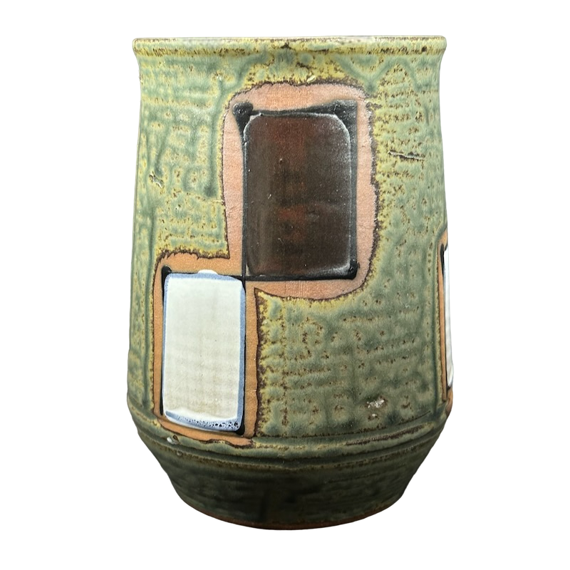 Abstract Rectangles Pattern Pottery Mug