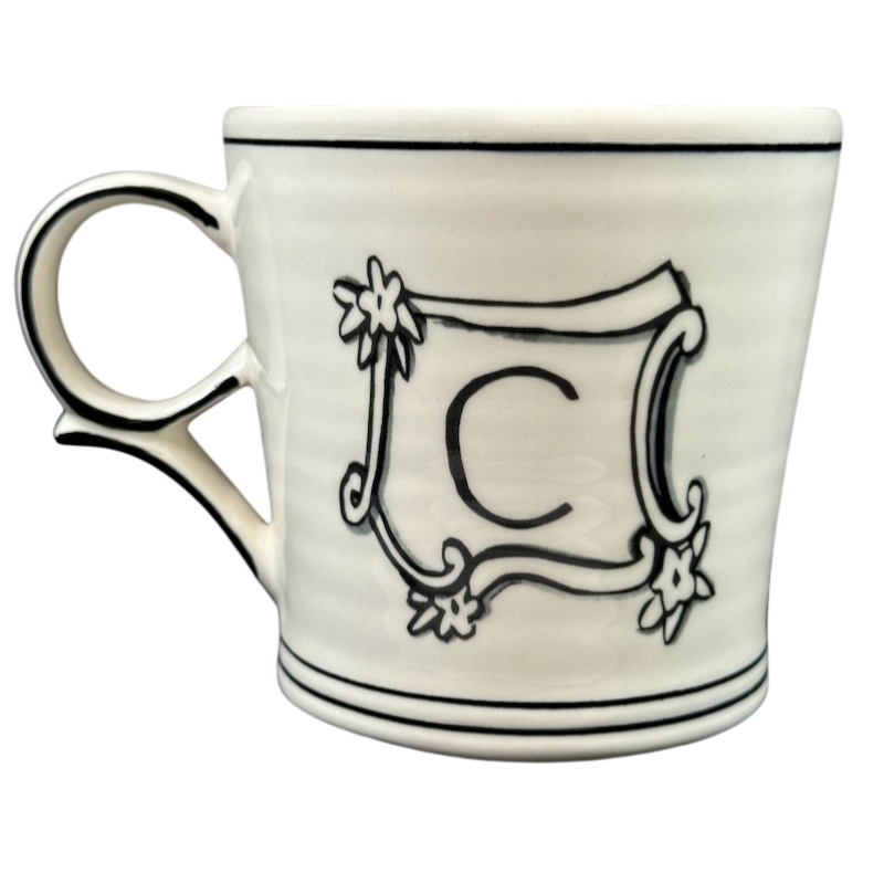 "C" Monogram Initial Molly Hatch Mug Anthropologie