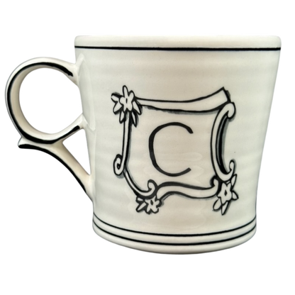 "C" Monogram Initial Molly Hatch Mug Anthropologie