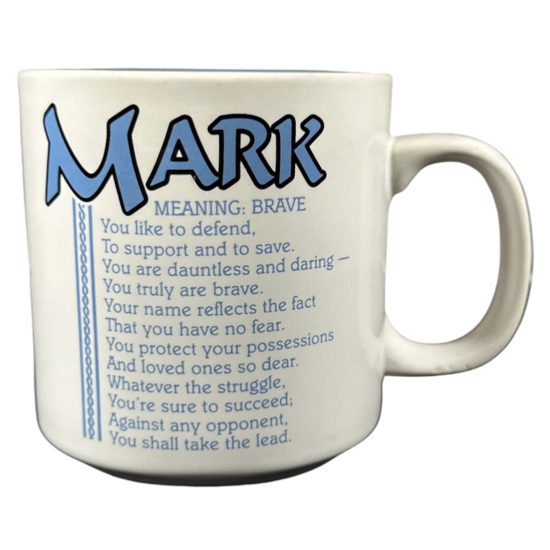 MARK Poetry Name Blue Interior Mug Papel