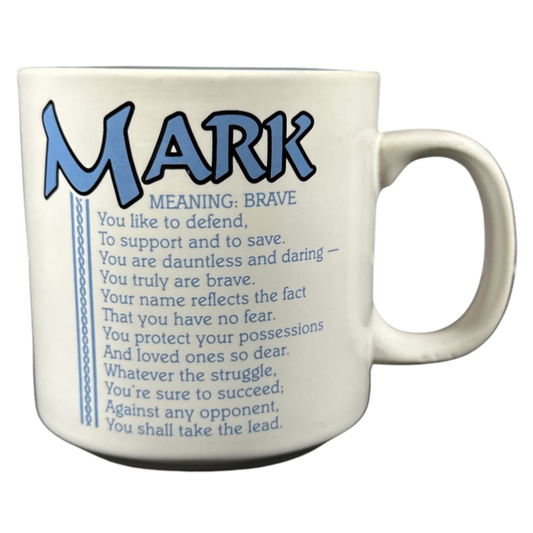 MARK Poetry Name Blue Interior Mug Papel