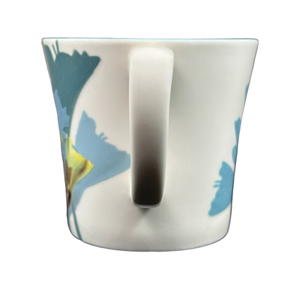 Blue Green And Yellow Floral Hand Painted Mug 2009 Starbucks