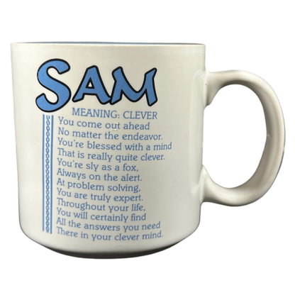 SAM Poetry Name Blue Interior Mug Papel