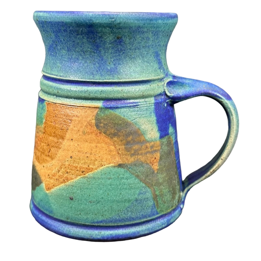 Abstract Art Matte Finish Signed Pottery Mug LA MERS
