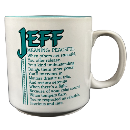 JEFF Poetry Name Turquoise Interior Mug Papel