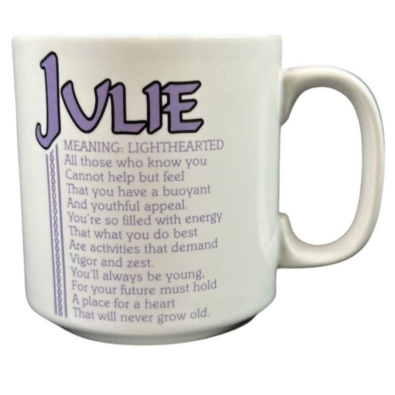 JULIE Poetry Name Lavender Interior Mug Papel