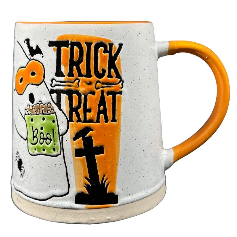 Trick Treat Boo Ghost Halloween Mug Spectrum Designz