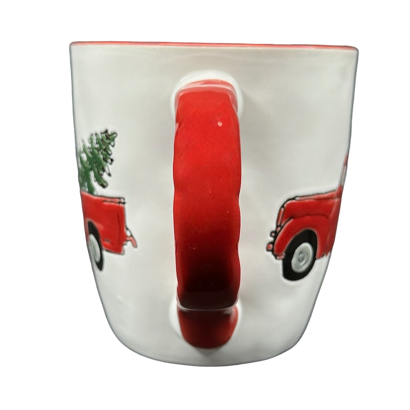 Red Truck And Christmas Tree Etched Mug Spectrum Designz