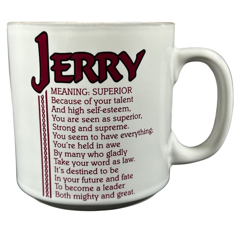 JERRY Poetry Name Taupe Interior Mug Papel