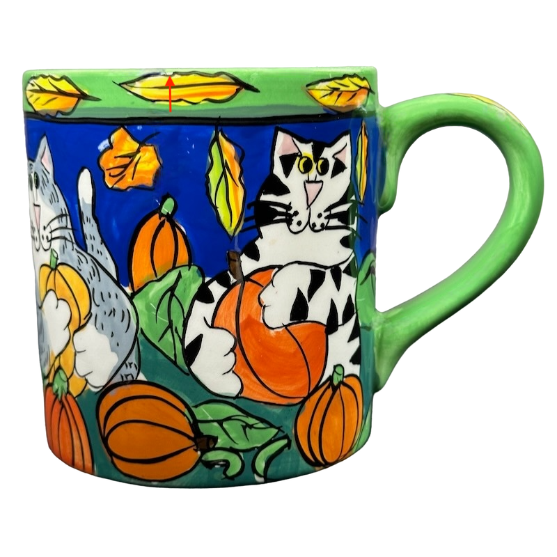 Catzilla Candace Reiter Designs Cats Holding Pumpkins Mug Henriksen Imports