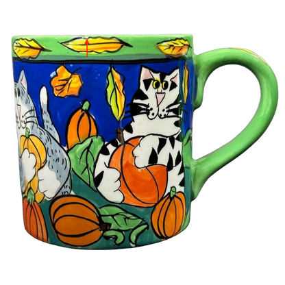 Catzilla Candace Reiter Designs Cats Holding Pumpkins Mug Henriksen Imports