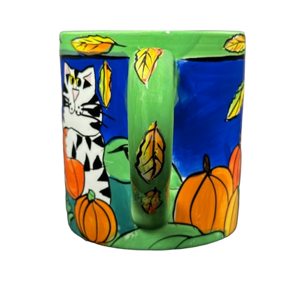 Catzilla Candace Reiter Designs Cats Holding Pumpkins Mug Henriksen Imports