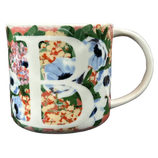 Dawn Letter "B" Monogram Initial Floral Mug Anthropologie
