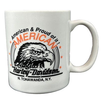 Harley Davidson North Tonawanda New York American & Proud Of It! Eagle Mug