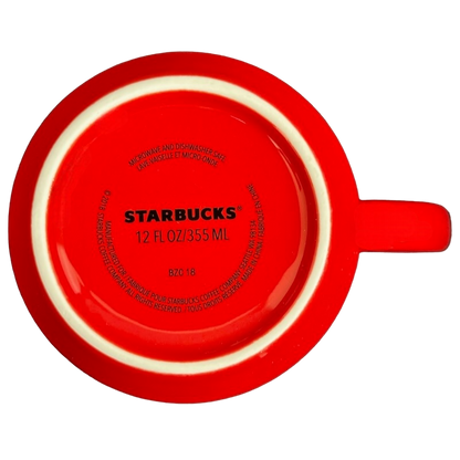 Embossed Red Hearts 12oz Mug 2018 Starbucks