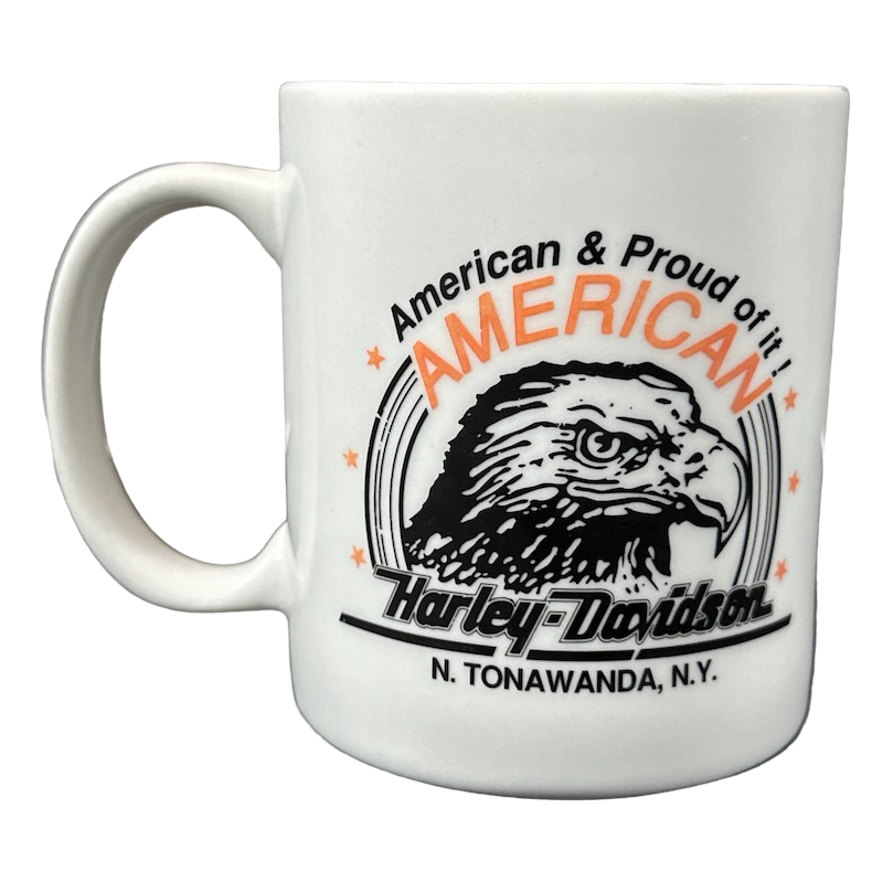 Harley Davidson North Tonawanda New York American & Proud Of It! Eagle Mug