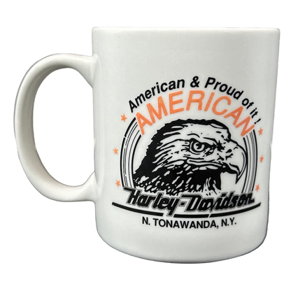 Harley Davidson North Tonawanda New York American & Proud Of It! Eagle Mug