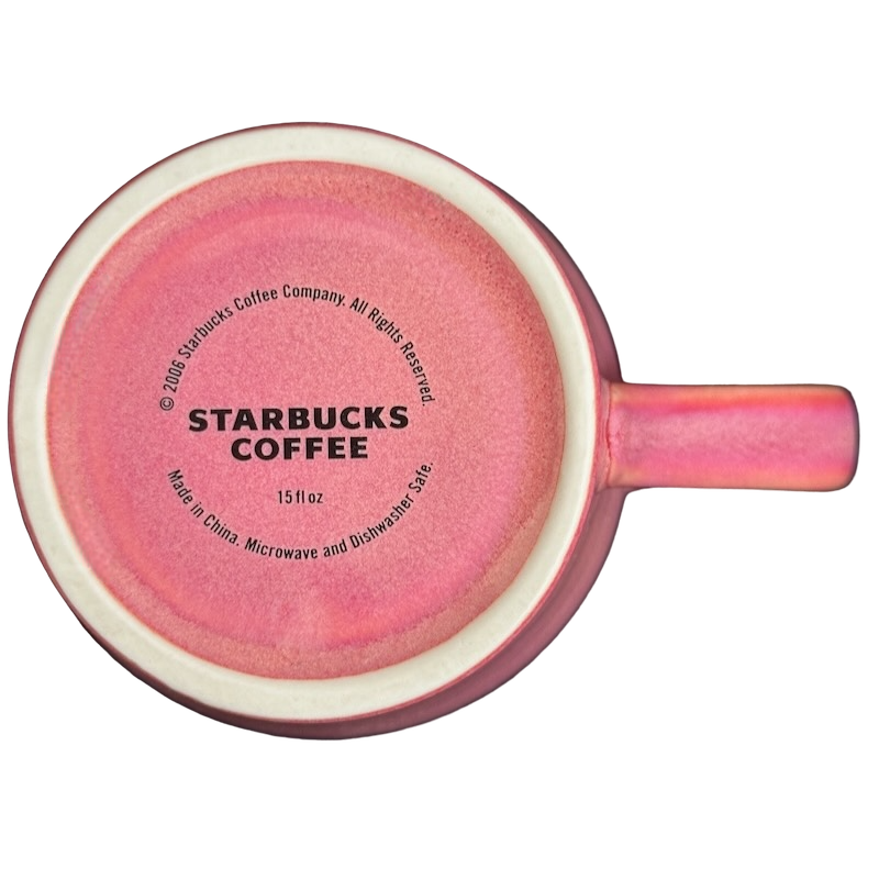 Etched Heart Pink 15oz Mug 2006 Starbucks