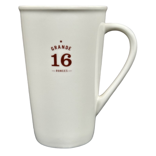 Grande 16 Tall White 16oz Mug 2010 Starbucks