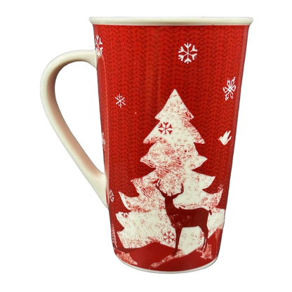 Siren Logo Christmas Deer Doves Snowflakes Checklist 16oz Mug Holiday 2008 Starbucks