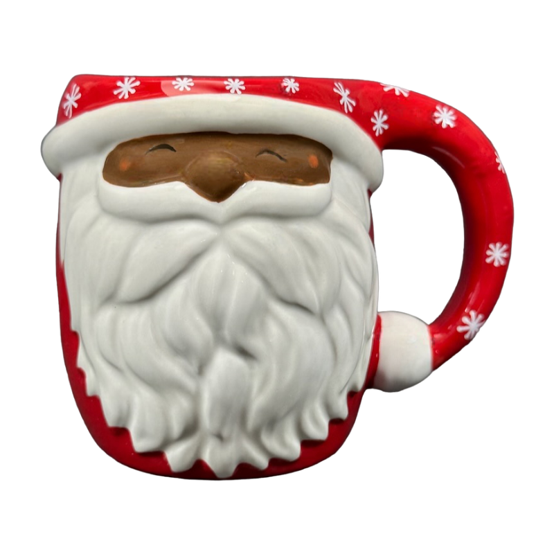 African American Santa Claus 3D Figural Mug Williams Sonoma – Mug Barista