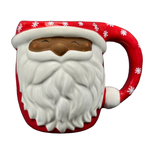 African American Santa Claus 3D Figural Mug Williams Sonoma