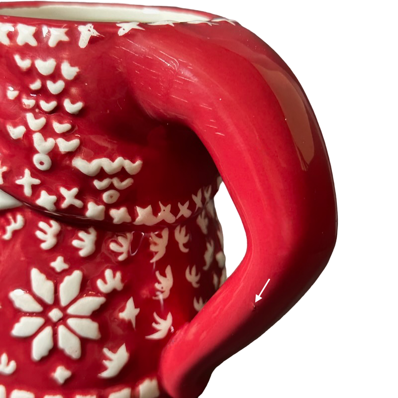 Winterberry Figural Gnome Santa Mug