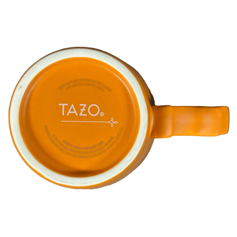 Rococo Scroll Handle Orange Mug 2012 Starbucks Tazo