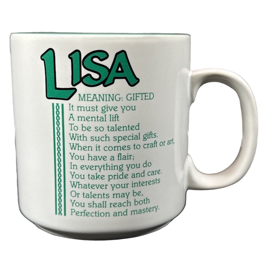 LISA Poetry Name Green Interior Mug Papel