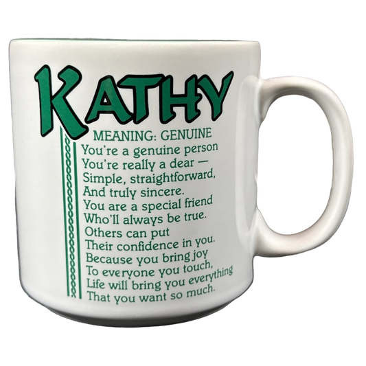 KATHY Poetry Name Green Interior Mug Papel