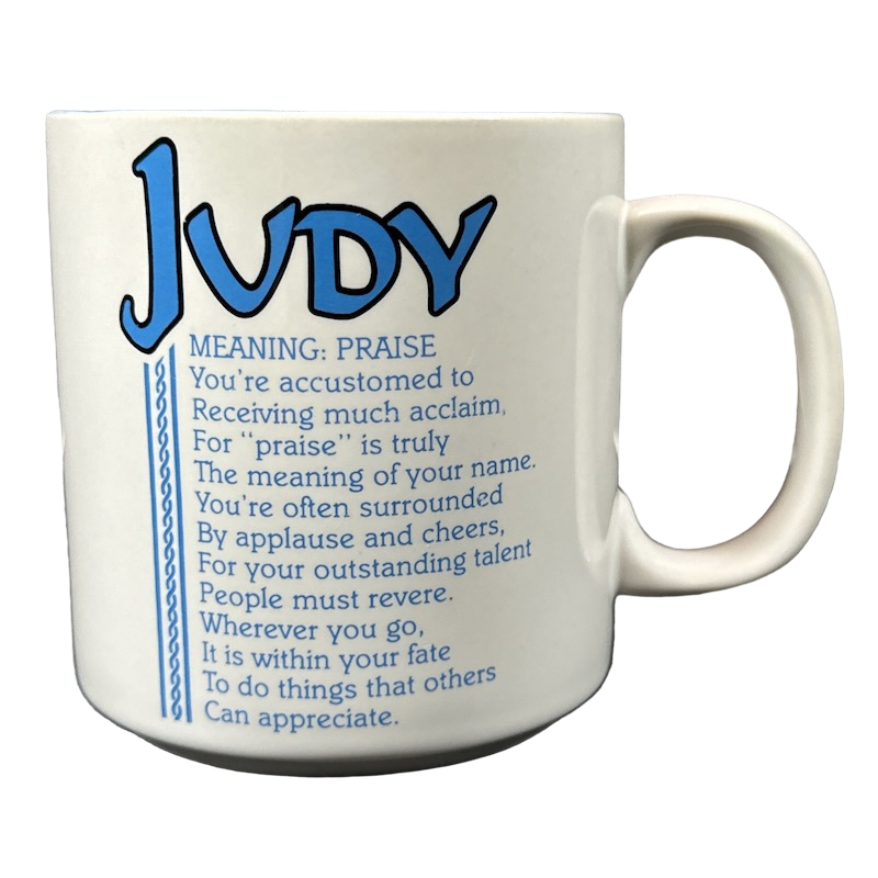 JUDY Poetry Name Blue Interior Mug Papel