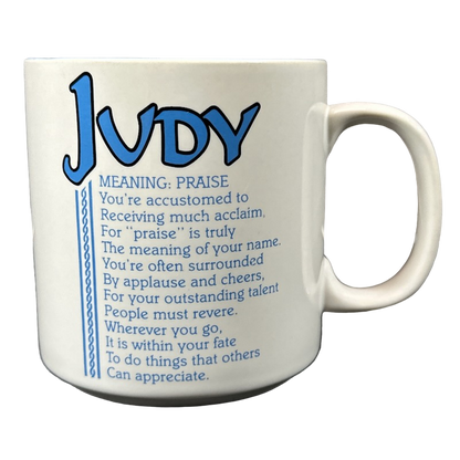 JUDY Poetry Name Blue Interior Mug Papel