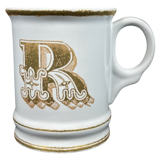 Letter "R" Gold Writing Monogram Initial Mug Williams Sonoma