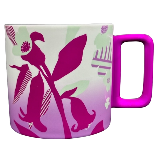 Purple Pink Fuchsia Floral 12oz Mug 2022 Starbucks