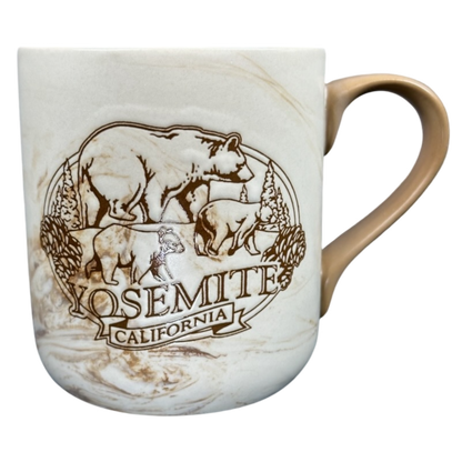 Yosemite California Bears Etched Marble Mug