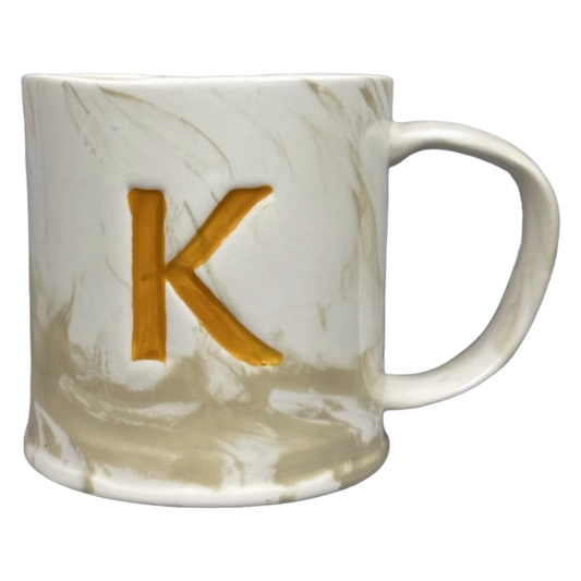 Marbled Letter "K" Monogram Initial Mug Anthropologie