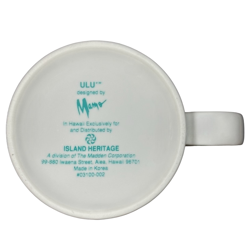 ULU Mamo Turquoise Floral Mug Island Heritage