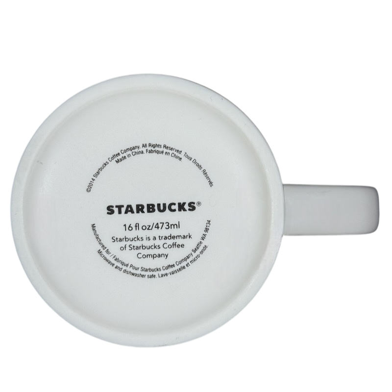 Etched Siren White 16oz Mug 2014 Starbucks