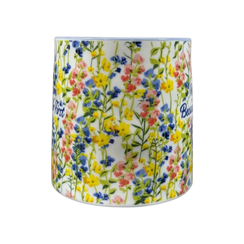 Bella Floral Dimpled We Love Because He First Loved Us 1 John 4:19 Mug 10 Strawberry Street