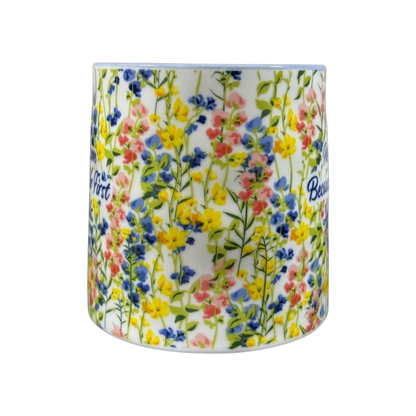 Bella Floral Dimpled We Love Because He First Loved Us 1 John 4:19 Mug 10 Strawberry Street