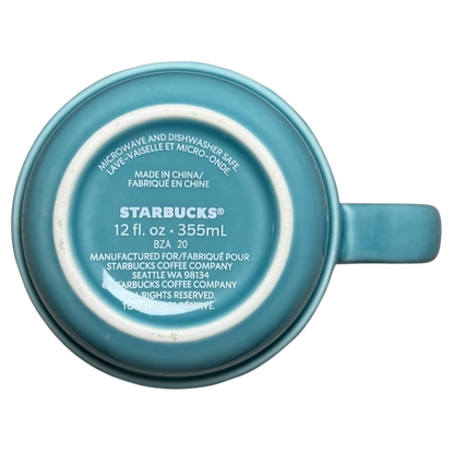 Hawaii Collection Embossed Siren 12oz Teal Mug Starbucks
