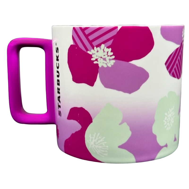 Purple Pink Fuchsia Floral 12oz Mug 2022 Starbucks