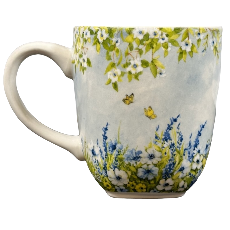 White Horse Among Flowers Susan Winget Mug Cracker Barrel