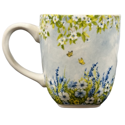 White Horse Among Flowers Susan Winget Mug Cracker Barrel