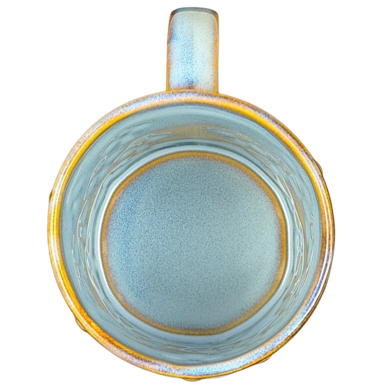 Embossed Flowers Blue 16oz Mug 2008 Starbucks